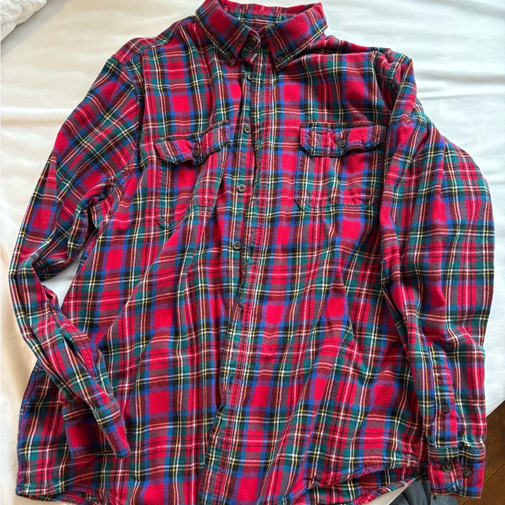 Vibrant Plaid Men's Button Down Shirt